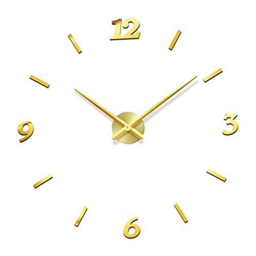 Horloge murale sans pile incluse Cabilock en métal à lecture facile - 2