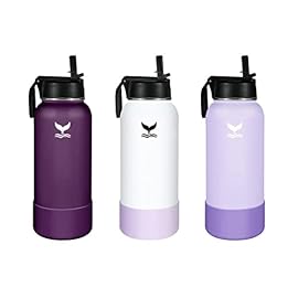 Vmini Protective Silicone Boot, Compatible with Hydro Flask and More Water Bottles, Anti-Slip Bottom Sleeve Cover (12-24 oz, Pineapple)