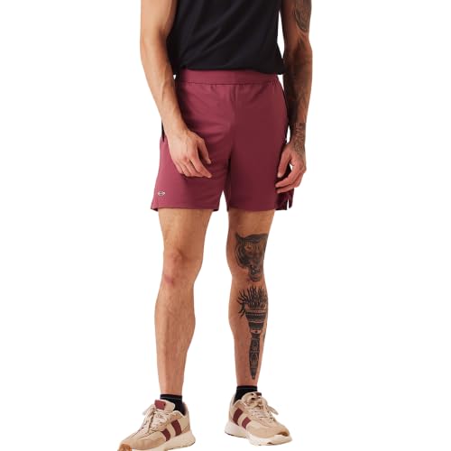 Image of STRCH Men's Sports Shorts | Regular Fit Activewear Shorts | Nylon Stretch Gym, Running & Training Shorts | Mid Rise Drawstring Waist | Above Knee Workout Shorts