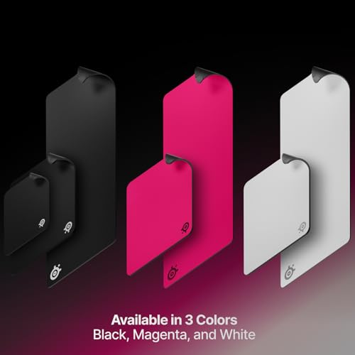 Image of SteelSeries QcK Heavy Gaming Mousepad - Thicker, Non-Slip Silicone Rubber Base, Peak Tracking, Optimized for Gaming FPS, MOBAs, RTS, MMO - Large Size 450 mm x 400 mm x 6 mm - Magenta