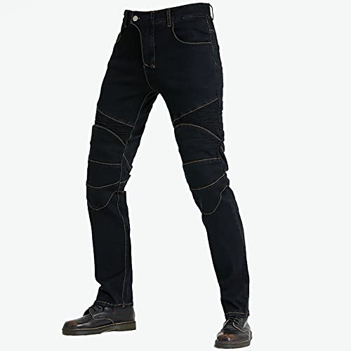 CYLZRCl Jeans Moto Slim Uomo, Jeans Moto, Jeans
