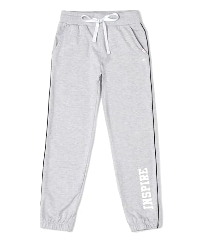 Image of Jockey AG68 Girls Super Combed Cotton French Terry Graphic Printed Relaxed Fit Joggers