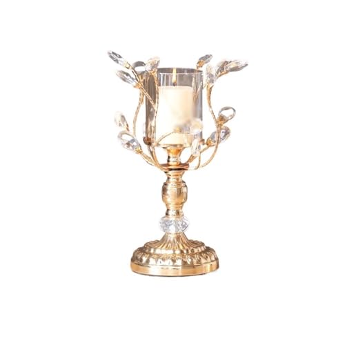 Bougeoir en verre cristal YZCIS anti-tache pour table