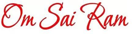 Om Sai Ram Car Sticker - Red Colour, 27x5 cm - Vinyl Decal for Cars, Bikes, Home Decor - Weatherproof II SAI RAM Sticker