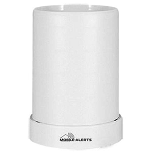 Technoline Alerts MA 10650 Regensensor,Pro Series, Zusatzsensor, Datenübertragung auf das Smartphone, Alarmierung via Push-Mitteilung, weiß, 13,3 x 13,3 x 18,5 cm