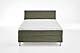 ATLANTIC home collection Boxbett inklusive Rost und H3 Federkernmatratze, Holz, Olivgrün, 120 x 200 cm