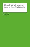 Johann Gottfried Herder: Reclam Literaturstudium