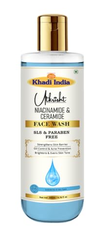 Image of Khadi Niacinamide & Ceramide Face Wash 200ml | Deep Cleansing for Glowing Skin | Oil Control, Acne Care & Pore Minimizer | SLS & Paraben Free | All Skin Types | Face Wash for Men & Women