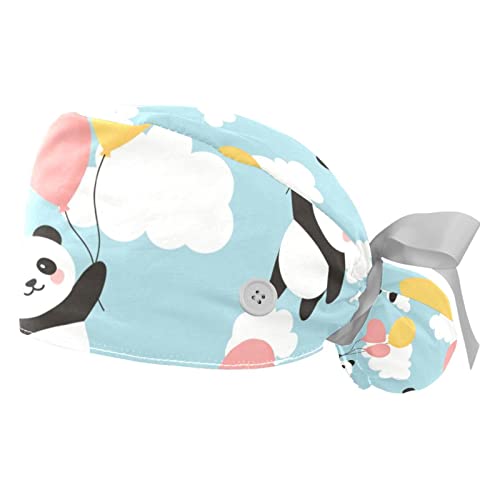 Chapeaux de travail pour hommes et femmes casquettes bouffantes panda
