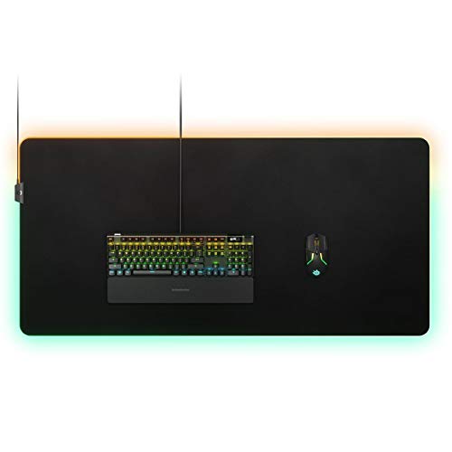 SteelSeries QcK Gaming Surface - XL RGB Prism Cloth Mouse Pad of All Time - Sized to Cover Desks/CA: Optimized For Gaming Sensors - Image 3