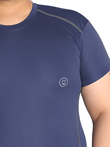 Image of CHKOKKO Men's Polyester Regular Fit Solid Sports T-Shirt