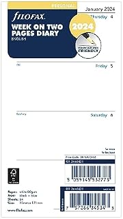 Filofax Personal Week on two pages English 2024 diary
