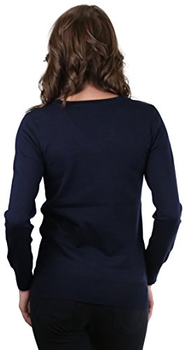 Image of ToBeInStyle Women's Classic Long Sleeve V-Neck Pullover Sweater