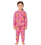 Hestia | H.NSG.N.1 |Kids Girls Nightwear |Sleepwear |Cotton |Trouser Full Sleeves Tshirt |Elastic Waist |Night Dress with Pyjama Tshirts for Girls|Cat Fruits Rainbow Printed |Pink Color 6-8Yrs |Set 1