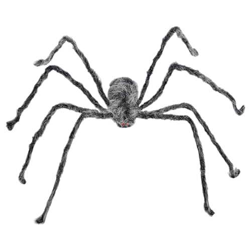 Araignée effrayante d'Halloween géante pour effrayer les passants devant la maison