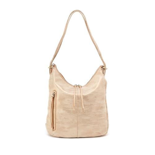 Image of HOBO Merrin Leather Bucket Backpack Convertible to Shoulder Bag for Women