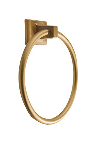 Sento Cellar Classic Bathroom Accessories Set, Heavy Duty Metal Bath Hardware Set Wall Mounted, Includes Robe Hook, Standard Toilet Paper Holder, Towel Ring, 24” Towel Bar (4-Piece, Satin Brass) #TOP6