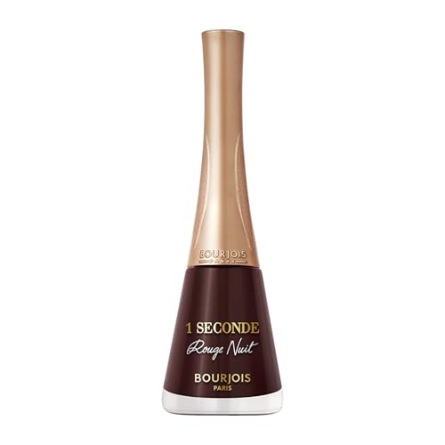 BOURJOIS VERNIS 1 SECONDE SOIRS DE PARIS 61 ROUGE NUIT, Vernis à Ongles, 60 Secondes de Séchage, Fini Brillant, Nacré, Métallisé ou Mat, Jusqu'à 3 Jours De Tenue