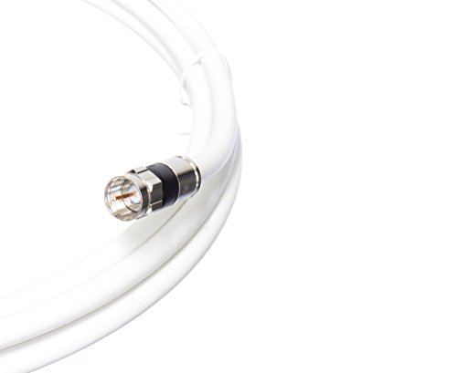 25' Feet, White Rg6 Coaxial Cable (Coax Cable) With Weather Proof Connectors, F81 / Rf, Digital Coax - Av, Cable Tv, Antenna, And Satellite, Cl2 Rated, 25 Foot #TOP3