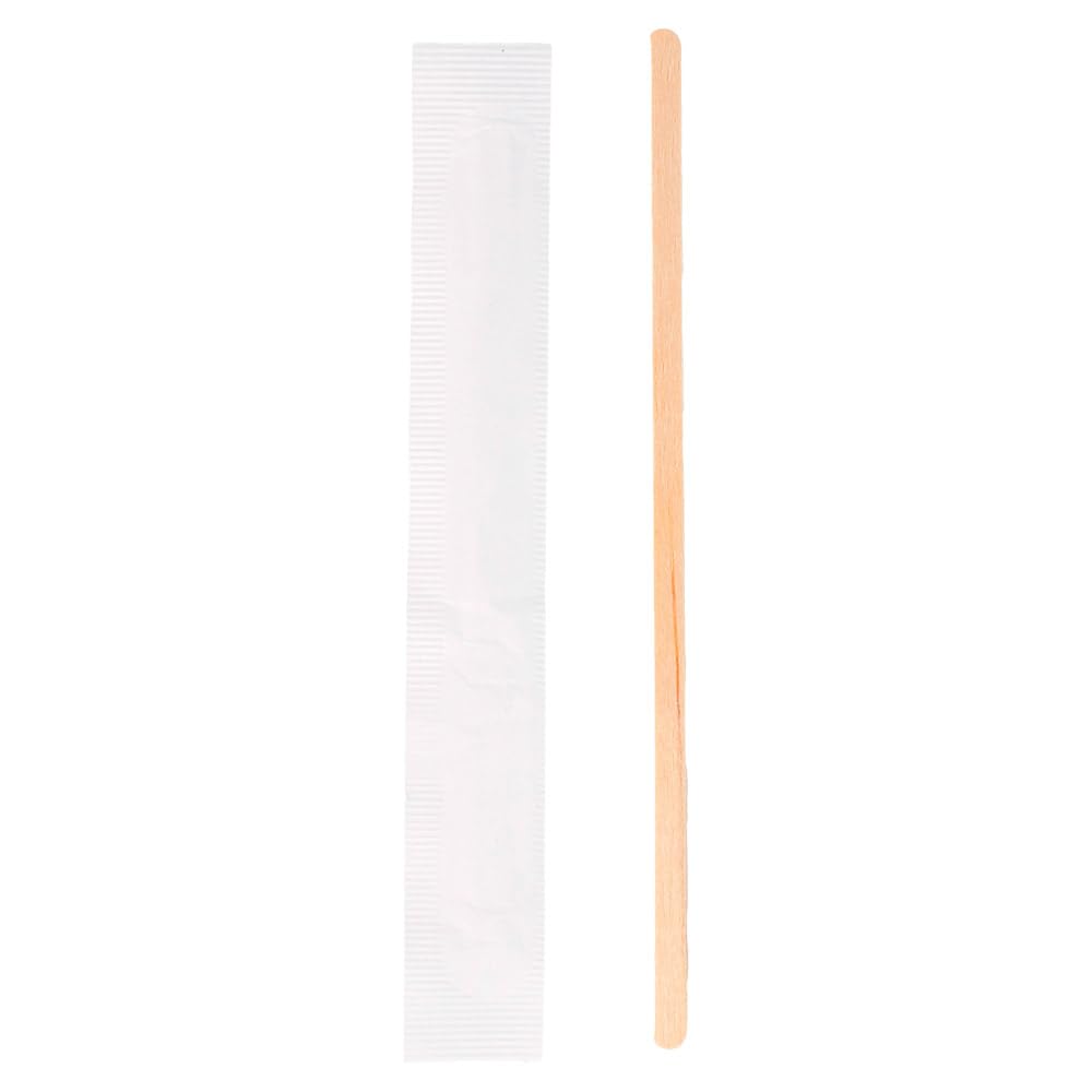 García de Pou 170.48 Agitadores Café Enfundados Individualmente, 0.6 x 14 cm, Natural, Madera, 5000 Unidades