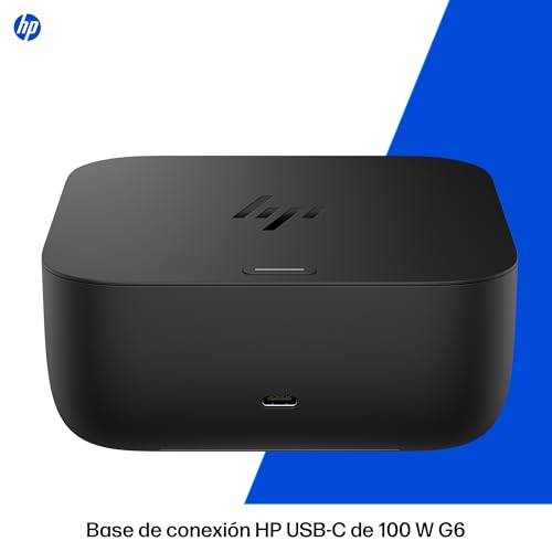 Miniatura 2 de HP USB-C Docking Station 100W G6 Multipuerto con 2 Cables USB - HDMI 2.1, 2X DisplayPort 1.4, 3X USB-A, USB-C, RJ45, Audio, Compatible con myHP, Windows, macOS y Chrome OS - Exclusivo Amazon
