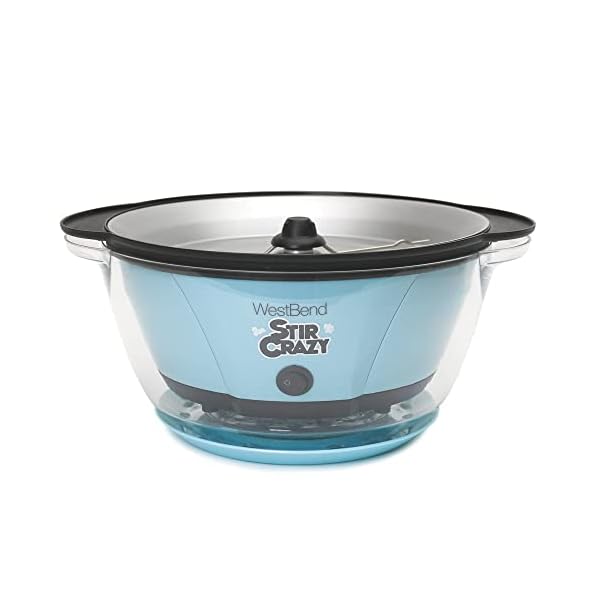 West-Bend-PC8270BL13-Stir-Crazy-Hot-Oil-Popcorn-Popper-Popcorn-Maker-Machine-with-Large-Serving-Bowl-Lid-and-Stirring-Rod-6-Qt-Blue West-Bend-PC8270BL13-Stir-Crazy-Hot-Oil-Popcorn-Popper-Popcorn-Maker-Machine-with-Large-Serving-Bowl-Lid-and-Stirring-Rod-6-Qt-Blue