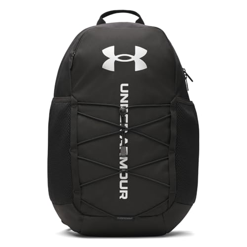Under Armour Mochila Hustle Sport 6.0, (001) Preto/Preto/Prata Metálica, One Size Fits Most