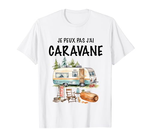 Homme Camping Caravane Rando Beau Dessin Papa Papy Tonton T-Shirt