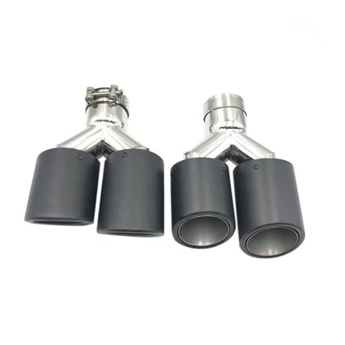 Silenciadores escape coche en fibra de carbono mate y acero inoxidable de alta gama