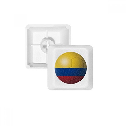 Keycaps Football Colombie en PBT résistant profil OEM blanc pour clavier mécanique