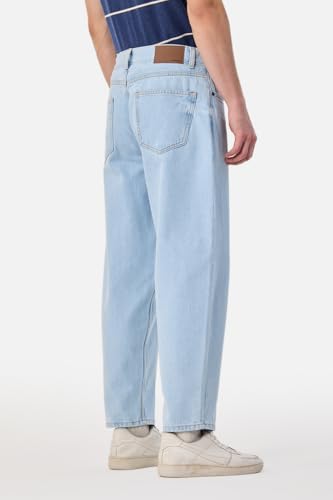 Image of SNITCH Men Jeans Streetwear | Balloon Fit Mid Rise & Acid Wash Design | 100% Cotton Breathable Fabric & Wide Leg Style for Urban Explorer & Casual Everyday Outings
