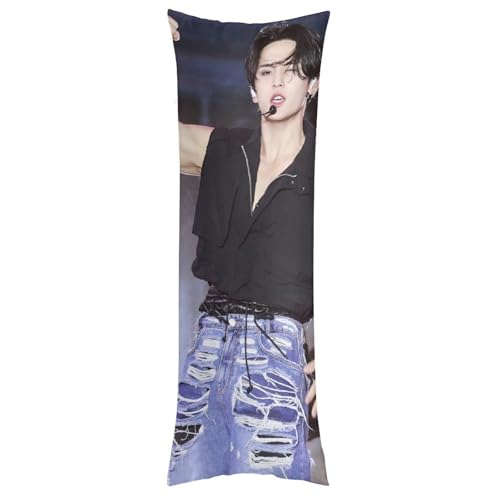 セブンティーン ミンギュ4 抱き枕カバー 長方形 等身大クッションカバー 両面プリント 気持ちいい 安眠 隠しファスナー式 伸縮性 着脱簡単 肌触り良い 柔らかい 四季兼用 ベッド飾り 20"x54"