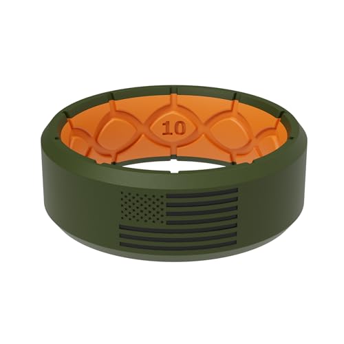 Groove Life Edge Hero Ring - Breathable Silicone Wedding Rings for Men, Lifetime Coverage, Unique Design, Comfort Fit Ring