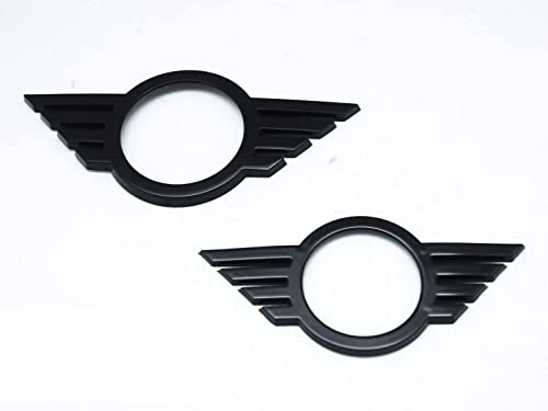 Image of Front & Rear Glossy Black Emblem Badge Cover Compatible with 2019-up Clubman F54