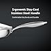 SLOTTET 11.5 Inch Tri-Ply Stainless Steel Frying Pan,Whole-Clad No Coatings Skillet with Stay-cool Handle for Cooking,Dishwasher and Oven Safe,Induction Pans