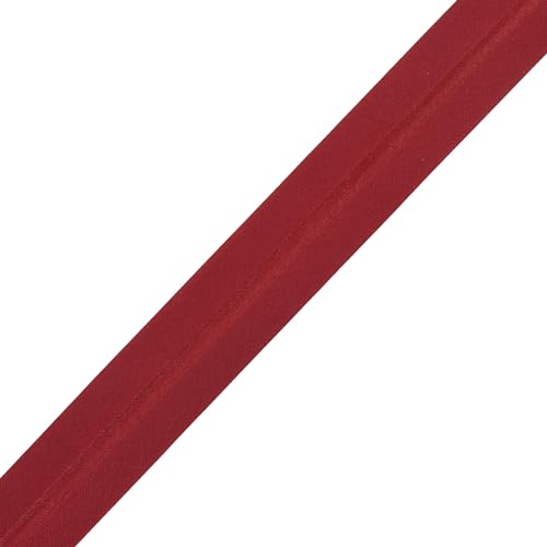 image for Mandala Crafts 55 Yards 1 Inch Maroon Double Fold Bias Tape for Sewing