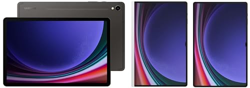 Image of Samsung Galaxy Tab S9 Ultra 36.99 cm, RAM 12 GB, ROM 256 GB Expandable, S Pen in-Box, Wi-Fi Tablet, Gray with S9 Ultra Screen Protector, Transparent & S9 Ultra Notepaper Screen, White