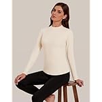 Bonneuitbebe Women's Thermal Top Long Sleeve Fleece Lined Undershirts Mock Neck Stretchy Base Layer Tops Cold Weather - Image 4