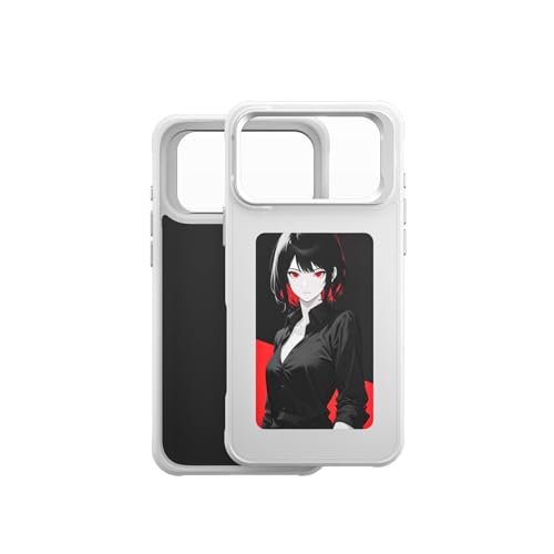 dbP[X For Iphone 17 4C` E-Ink XN[ X}[g NFC ZT[ vWFNV dbP[X fBXvC AI DIY ʐ^P[X h~ LbNX^h IPhone 17 Pro Max Airp-white