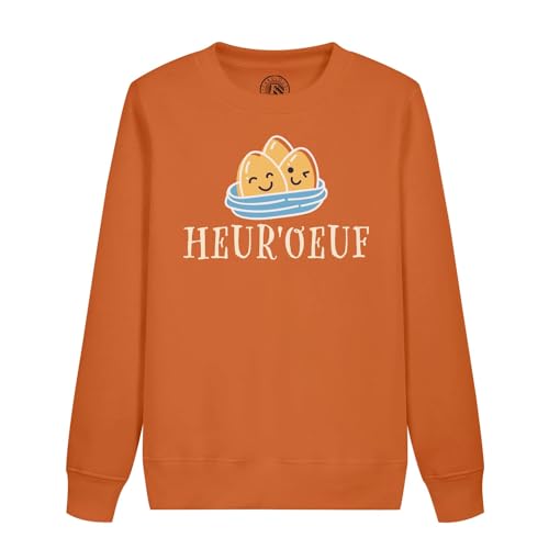 Sweat graphique enfant Heur' Oeuf au dessin mignon et jeu de mot rigolo