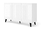 Photo Gallery homlando comò diuna 3d 145 cm su gambe - credenza con 3 ante highboard - cassettiera moderna per camera da letto o soggiorno (bianco lucido su gambe nere) Photo Gallery homlando comò diuna 3d 145 cm su gambe - credenza con 3 ante highboard - cassettiera moderna per camera da letto o soggiorno (bianco lucido su gambe nere)