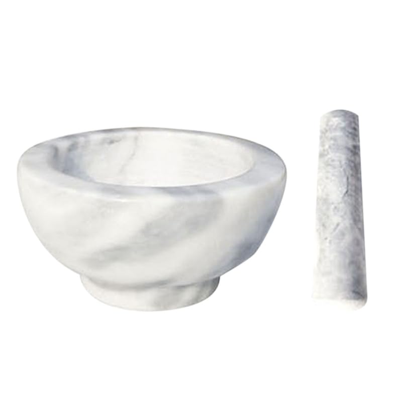 Mortaio Con Pestello Set di mortaio e pestello in marmo, ciotola con cucchiaio, utensili for condire spezie, for in aglio