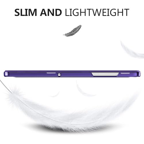 Image of MoKo for Samsung Galaxy Tab A11 Plus / A11+ Case 11 Inch 2026, Galaxy Tab A9 Plus / A9+ Case 11 Inch 2024, Slim Stand Hard PC Translucent Back Shell Smart Cover, Auto Wake /Sleep, Deep Purple