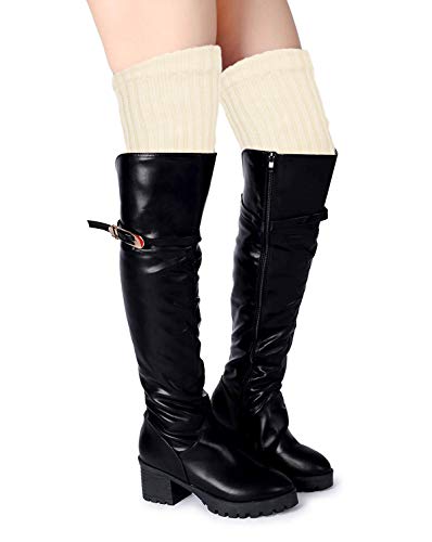 Thigh Highs Leg Warmers for Women Over Knee High Leg Warmer Crochet Long Socks2