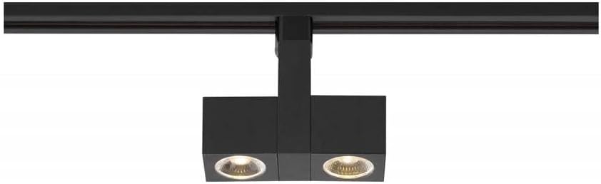 Nuvo Lighting TH484 LED Square Dual Track Head, Black, 6.75" x 2.375", 24-Degree Beam