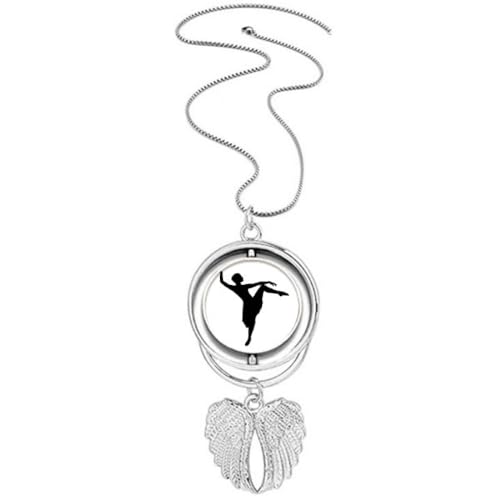 Collier danseuse ailes d'ange rotatif : cadeau idéal anniversaire