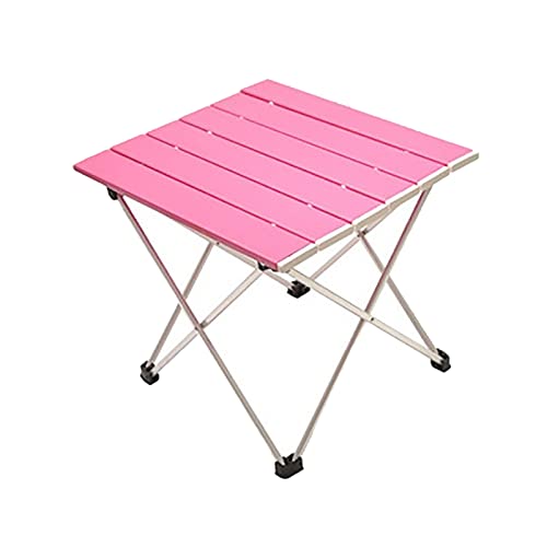 Mini table de camping rose pliable pour vos pique-niques