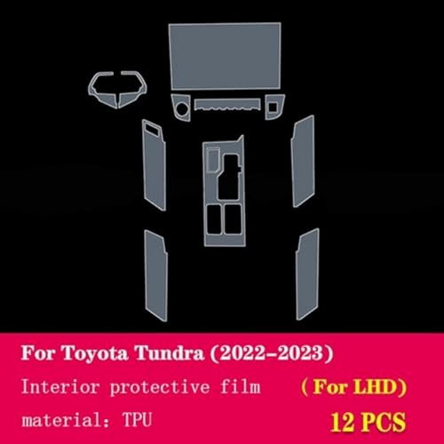 Película protectora de TPU para consola de Toyota Tundra 2022-2023 transparente 2