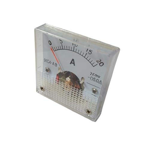 Ampèremètre analogique DC 0-20A pour panneau électrique carré 91C4