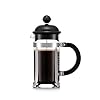 Bodum Caffettiera Cafetière à Piston Noir – 350ml / 3 Tasses – Verre Borosilicate – Filtre Acier Inoxydable – Sans BPA – Lavable au Lave-Vaisselle – Fabriquée au Portugal